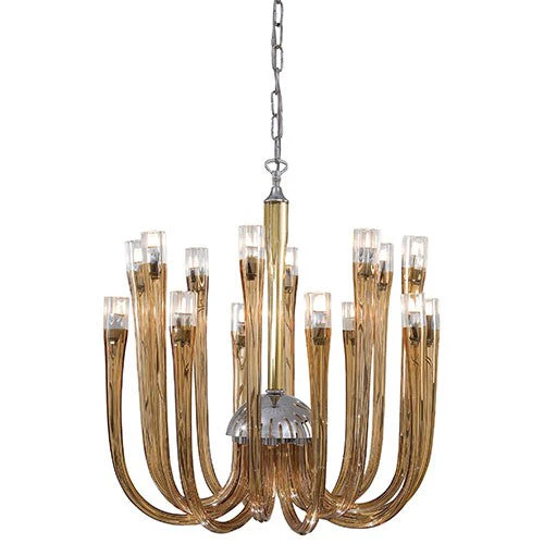 Topaz Glass 16-Light Chandelier - Image 1