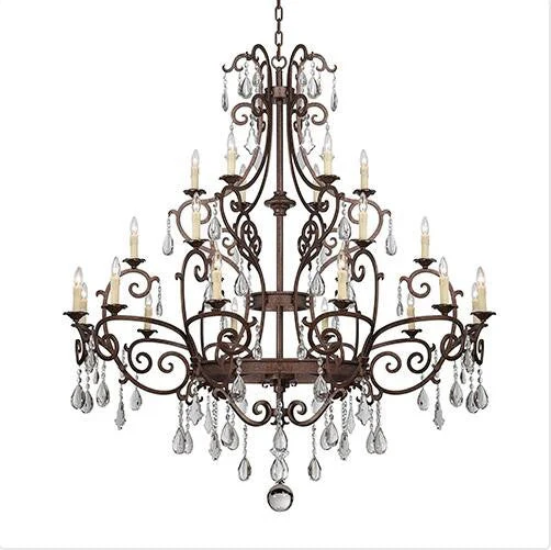 Bronze 24-Light Chandelier - Image 1
