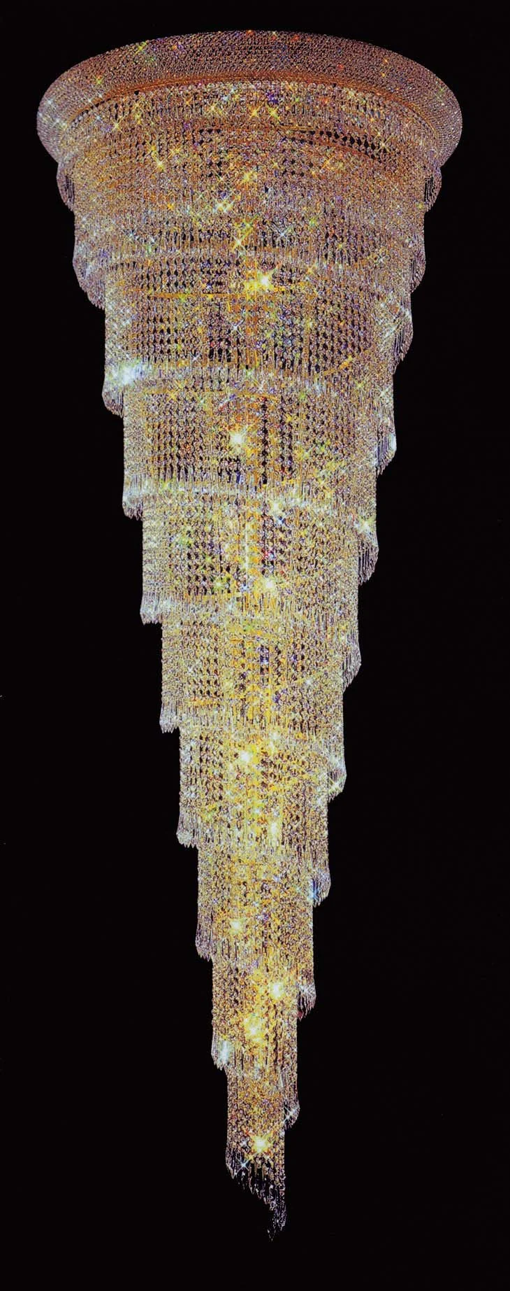 Entryway chandelier / foyer spiral crystal chandelier - Image 1