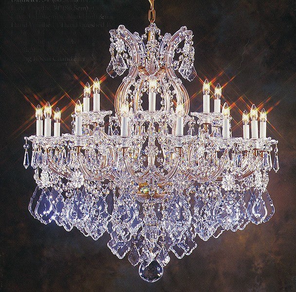 Gold plated Maria Theresa chandelier dressed with beautiful Maple Leaf crystal - Image 1