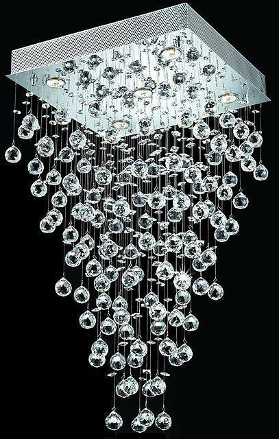 polished chrome Contemporary Crystal Chandelier droped with crystal balls - Image 1