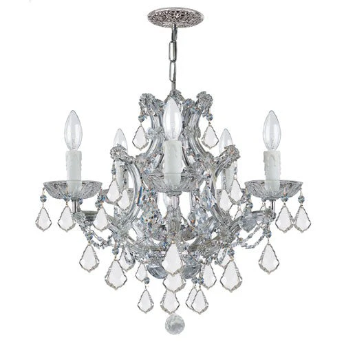 Crystal Maria Theresa Chandelier with Majestic Wood Polished Crystal - Image 1