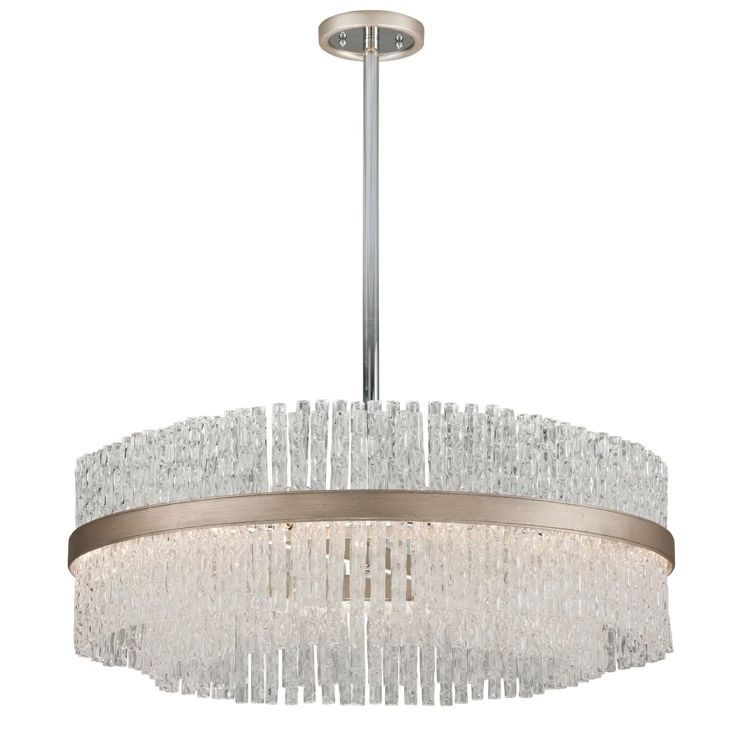 Silver Leaf 36-Inch Eight-Light Pendant - Image 1