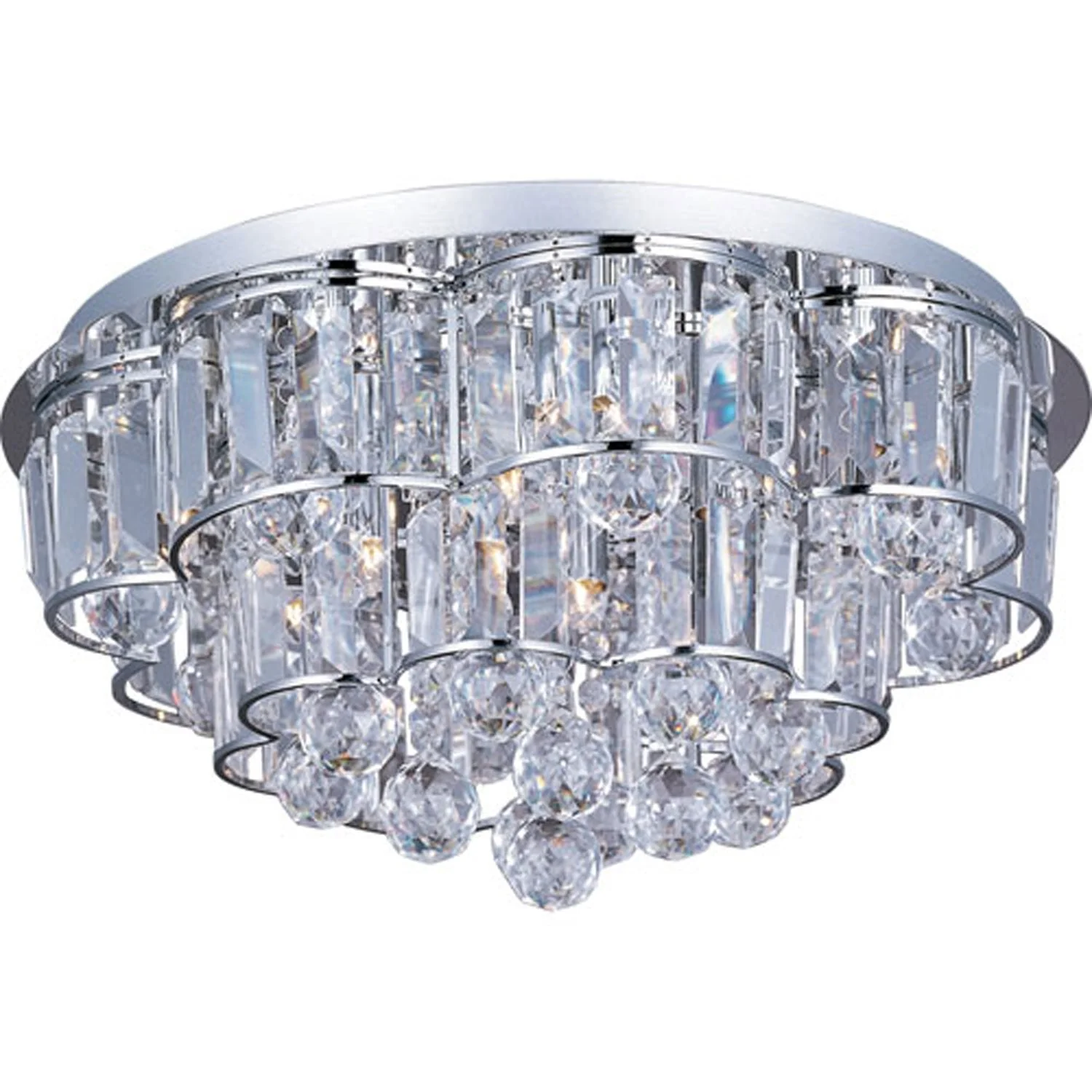 Polished Chrome Twelve-Light Flush Mount - Image 1