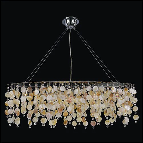 5 Light Chandelier with Seashell and Crystal - Image 1