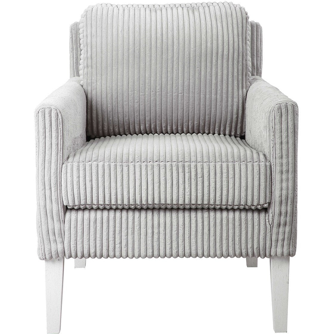 Uttermost Cavalla Fluted Steel Gray Fabric Accent Chair - Image 3