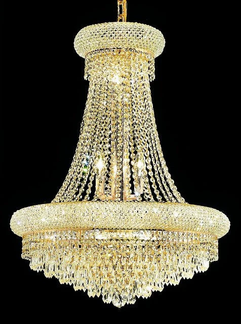 14 Light Crystal chandelier with gold plated finish - Image 1
