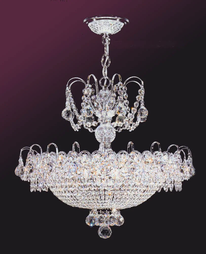 8 Light Crystal chandelier / dining room lighting in chrome - Image 1
