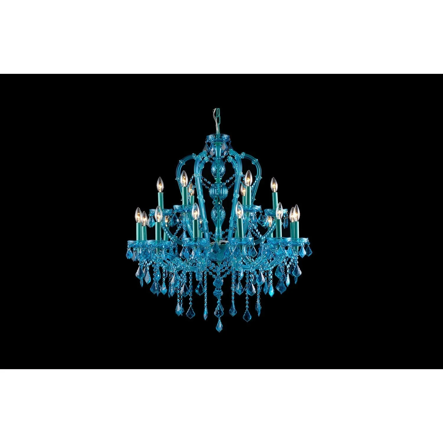 Blue Crystal 18-Light Chandelier - Image 1