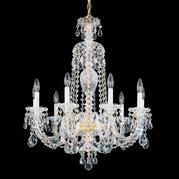 Gold plated 8 Light Bohemian crystal Chandelier - Image 1