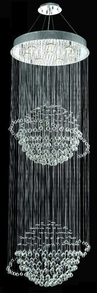 8 light Galactic Crystal Chandelier with chrome plated finish - Image 1