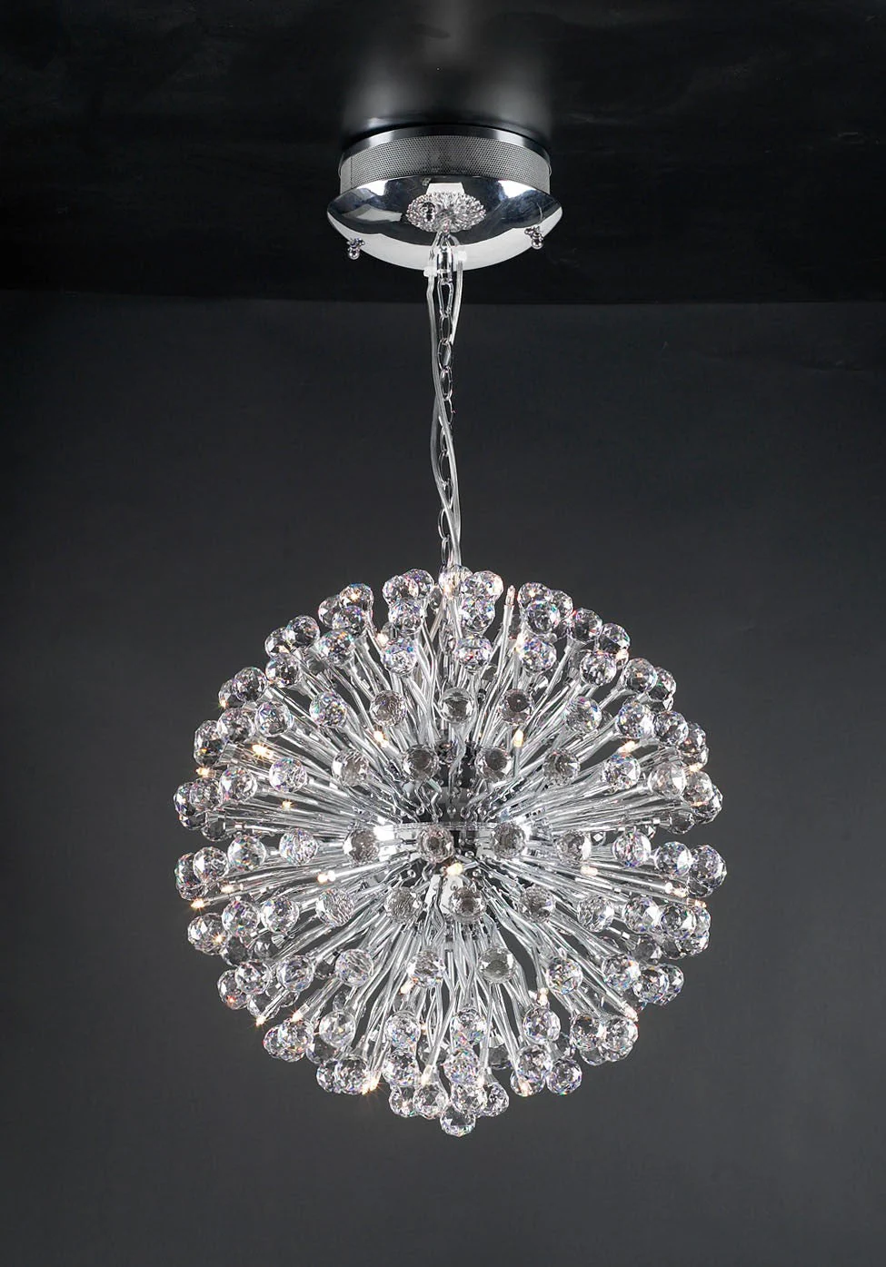28 light Crystal ball Chandelier with chrome plated finish - Image 1