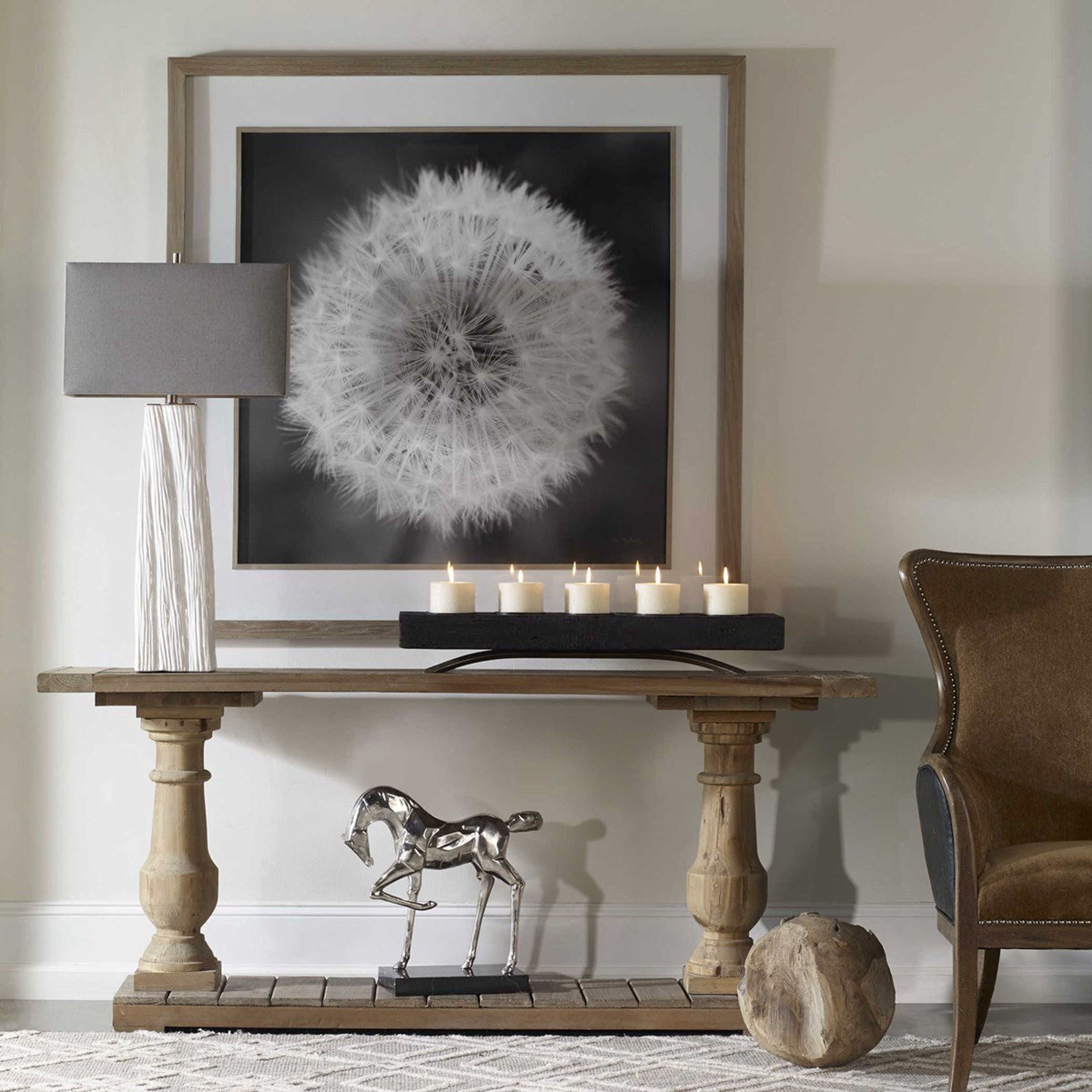 Uttermost Stratford Reclaimed Wood Rustic Console Table - Image 1