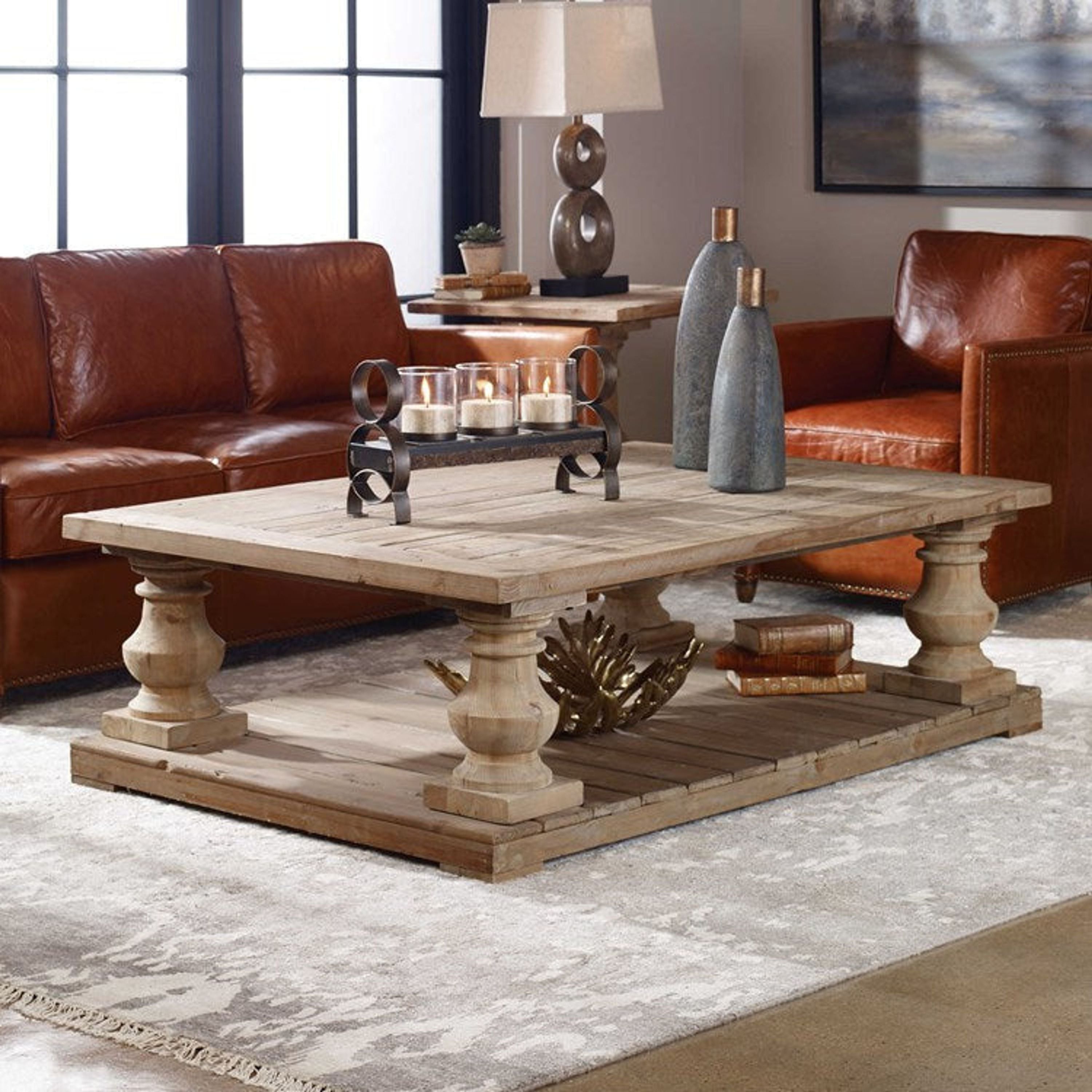 Uttermost Stratford Reclaimed Wood Rustic Coffee Table - Image 2