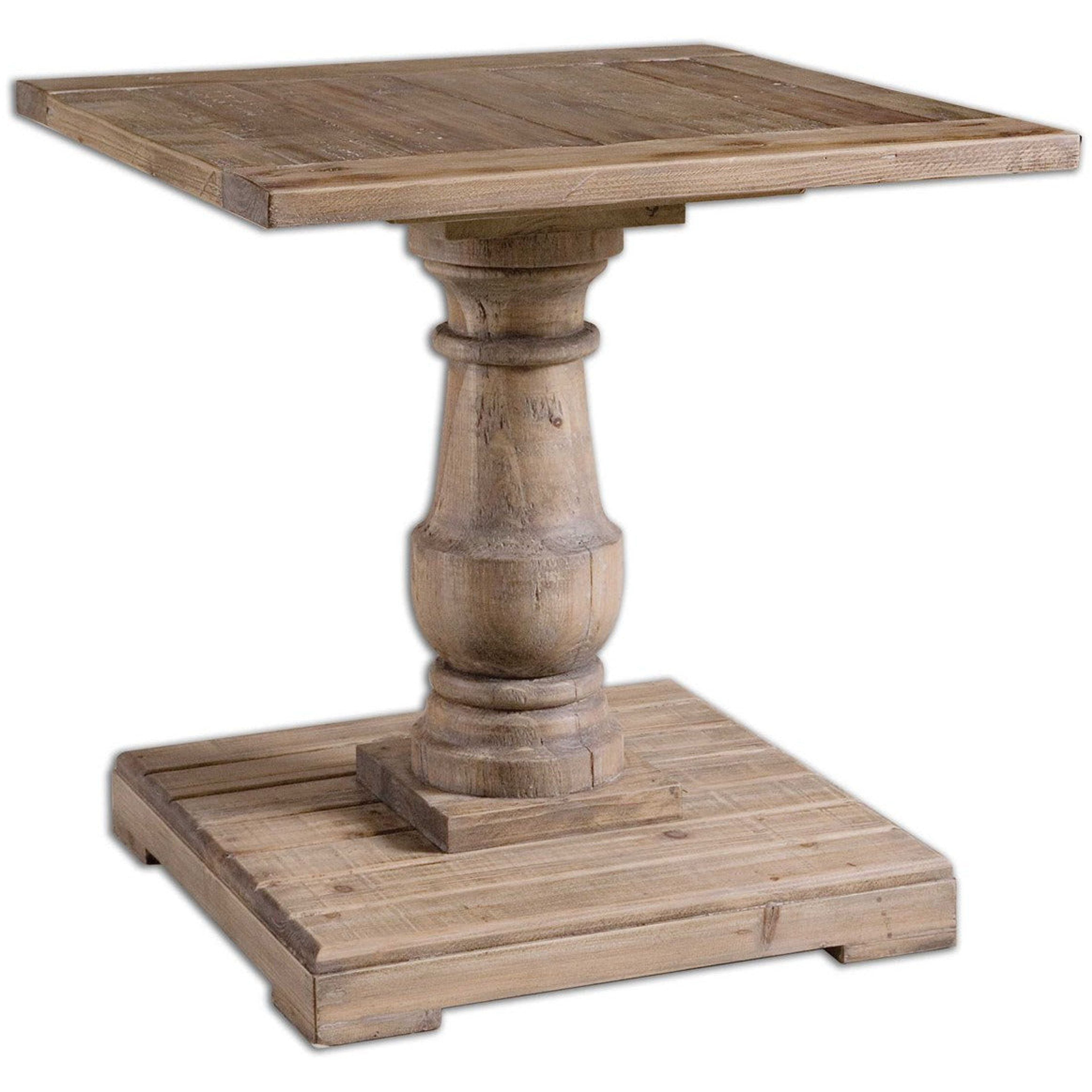 Uttermost Stratford Reclaimed Wood Rustic End Table - Image 1