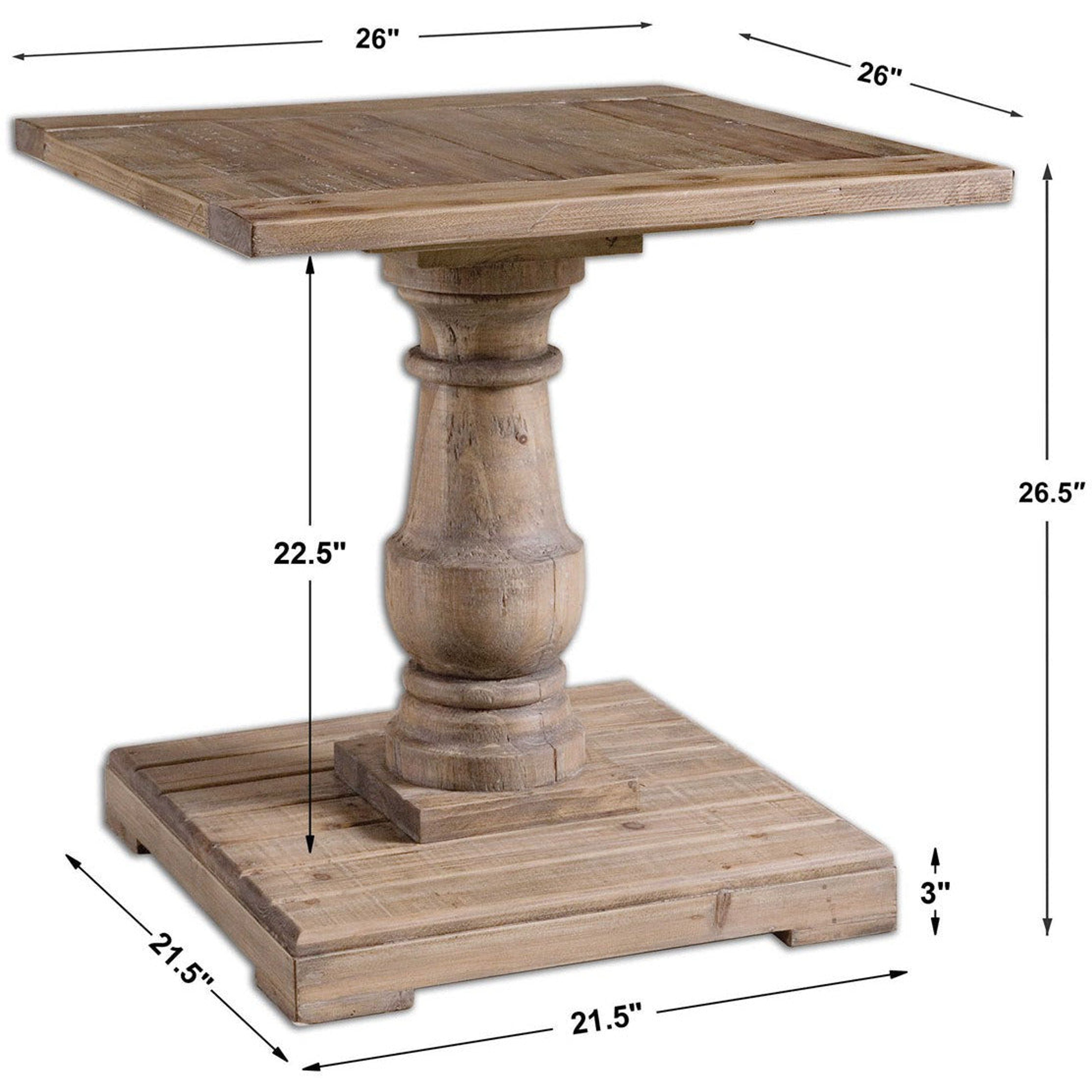Uttermost Stratford Reclaimed Wood Rustic End Table - Image 3