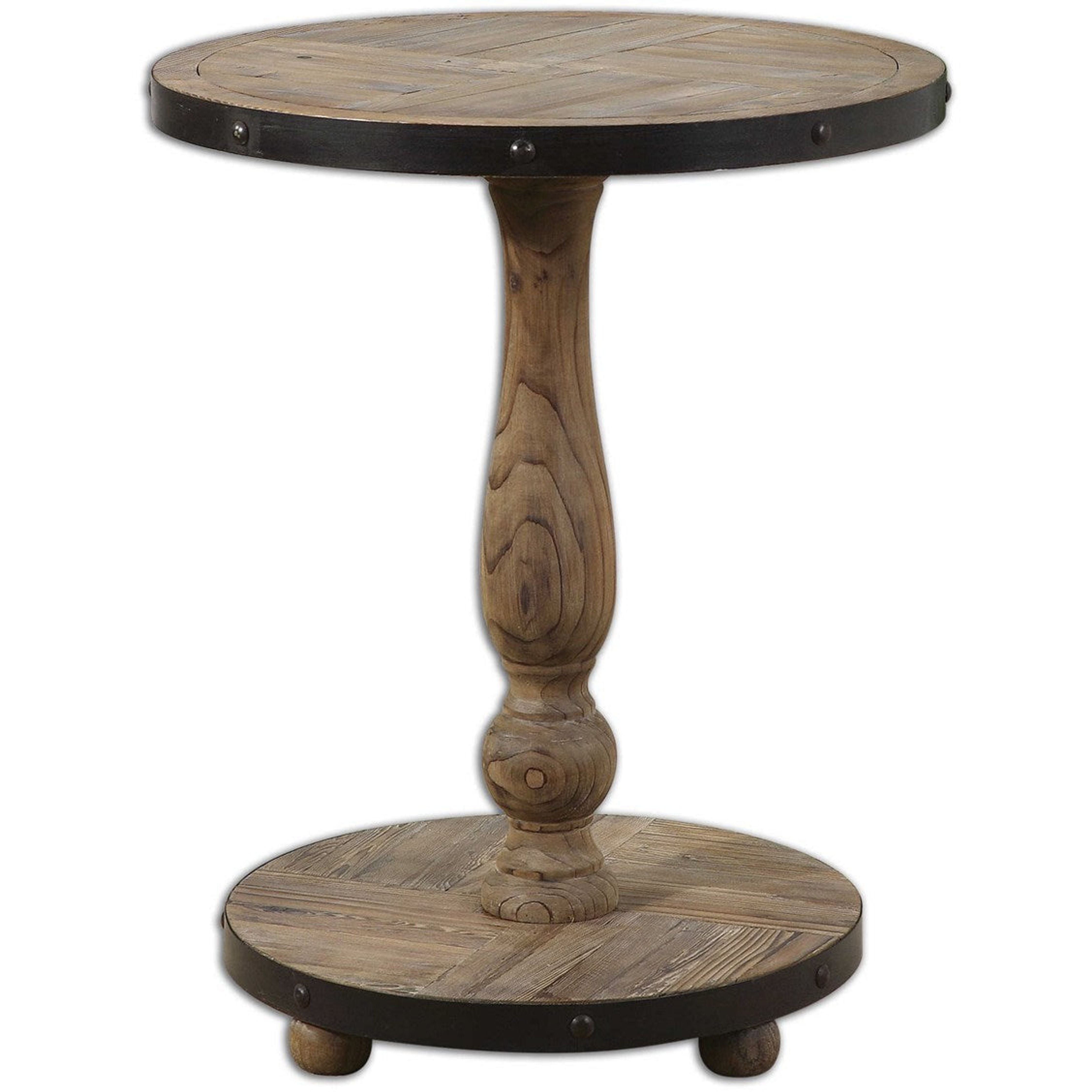 Uttermost Kumberlin Fir Wood Rustic Modern Side Table - Image 1