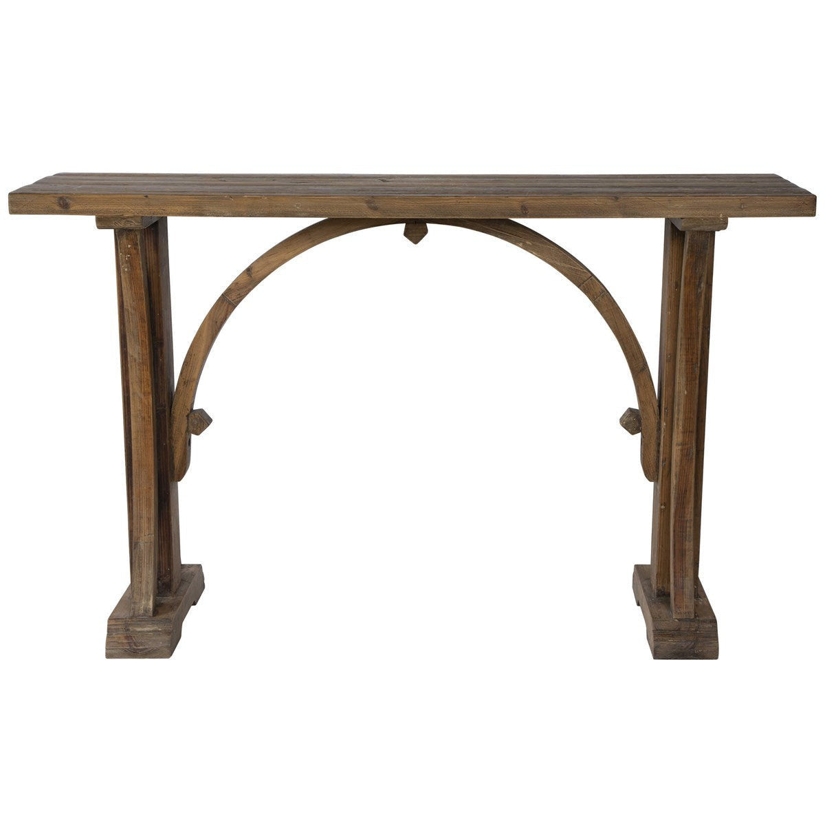 Uttermost Genessis Reclaimed Fir Wood Rustic Modern Console Table - Image 2
