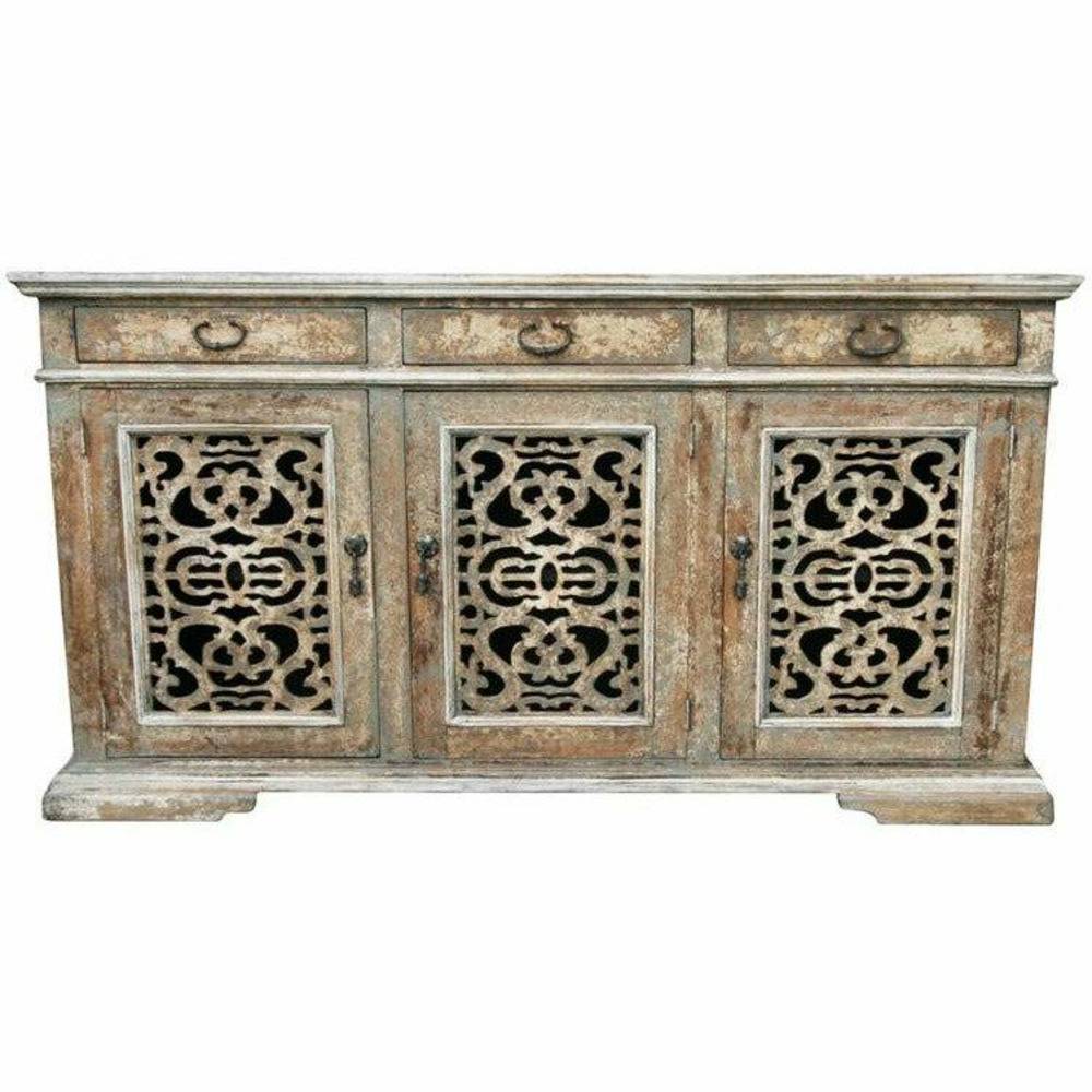 Casa Bonita Peruvian Hand-Painted Carved Wood Catalina Buffet - Image 1