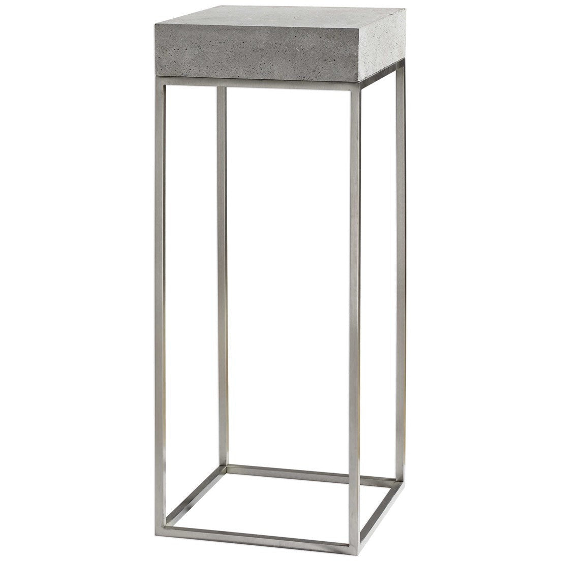 Uttermost Jude Concrete Top With Stainless Steel Modern Plant Stand - Image 1