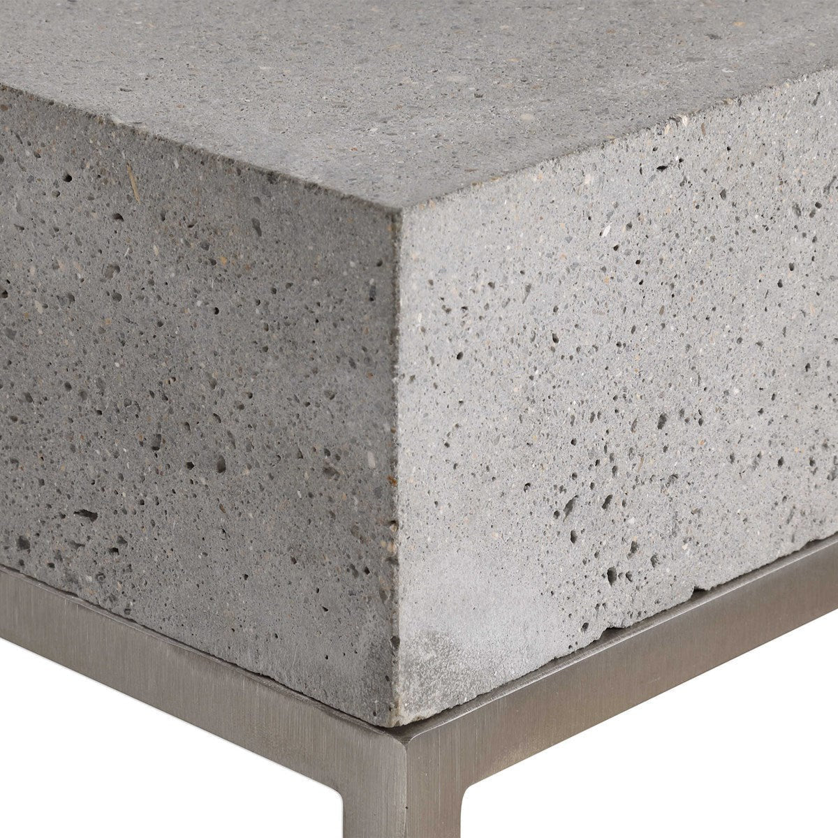 Uttermost Jude Concrete Top With Stainless Steel Modern Plant Stand - Image 3