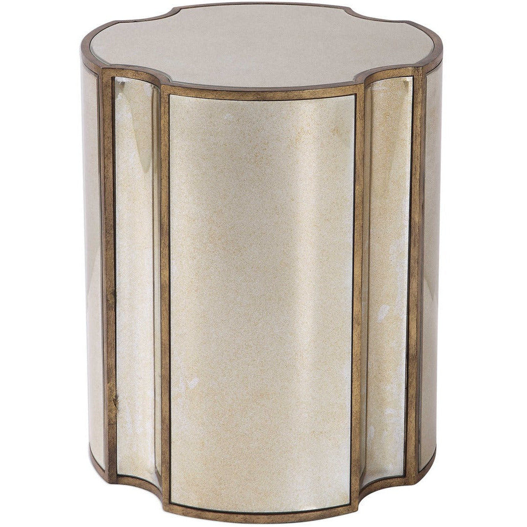Uttermost Harlow Antiqued Mirror and Brass Accent Table - Image 1