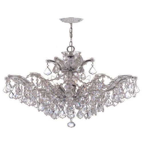 Polished Chrome Six-Light Convertible Chandelier with Swarovski Elements Crystals - Image 1