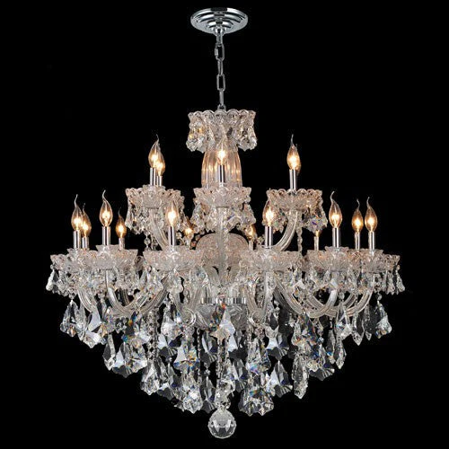 Corp Olde World 18-Light Chrome Finish with Clear-Crystals Chandelier - Image 1