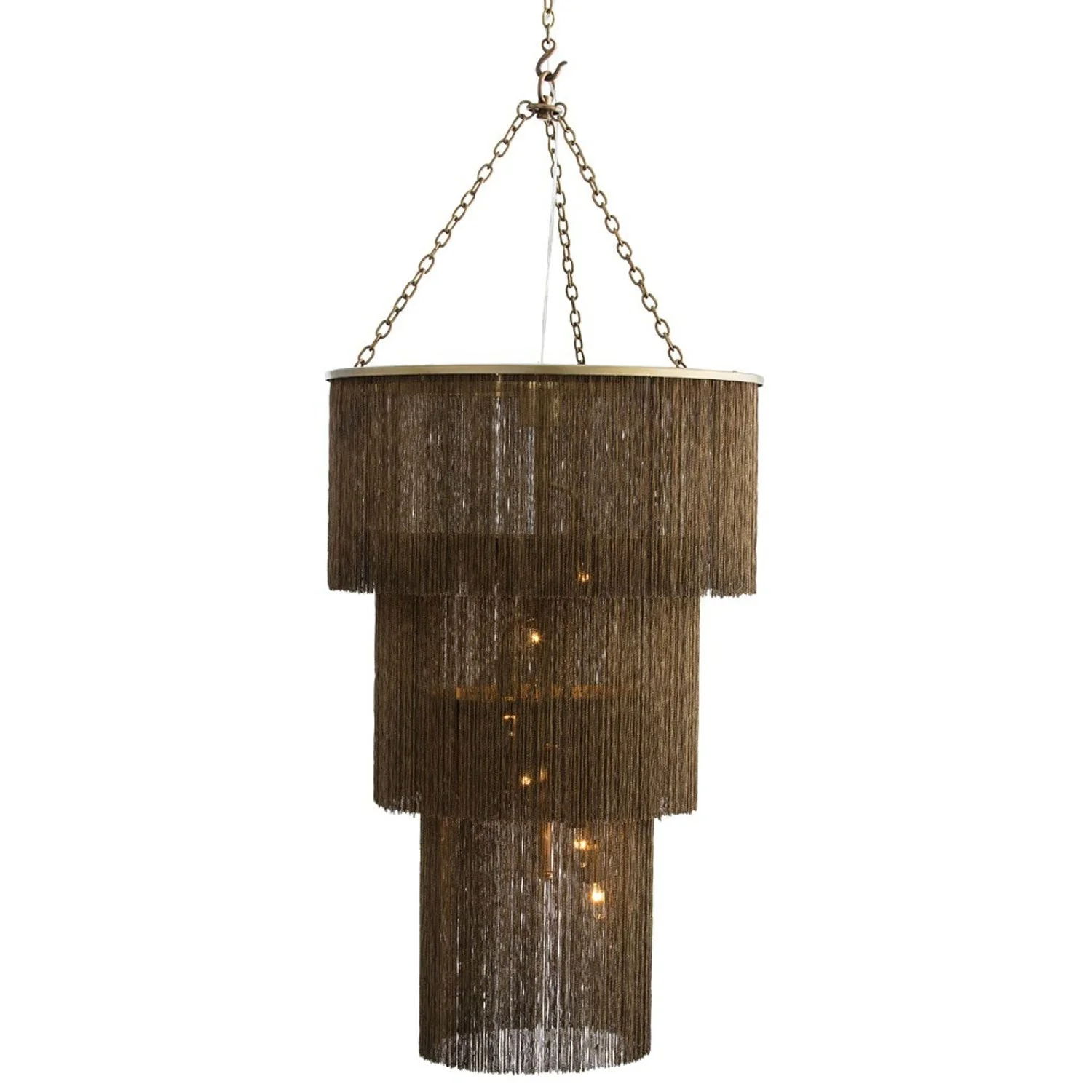 Charlotte Brass Six-Light Chandelier - Image 1