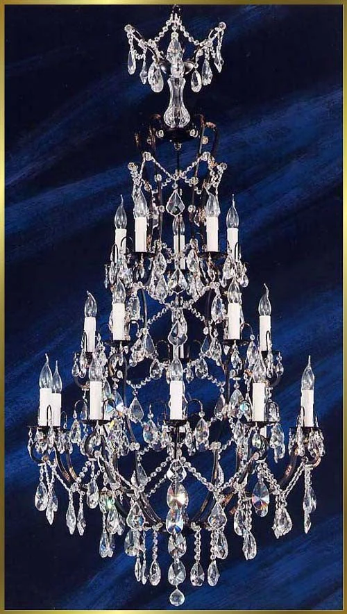 20 Light Versailles crystal Chandeliers dressed with crystal pendants - Image 1