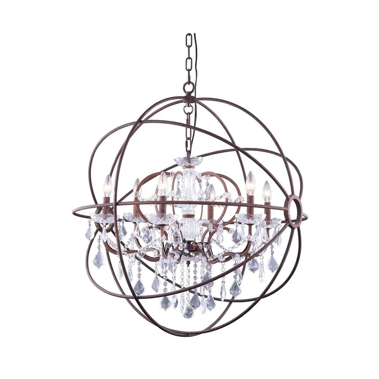 Geneva Rustic Intent Thirty-Two-Inch Pendant with Clear Crystals - Image 1