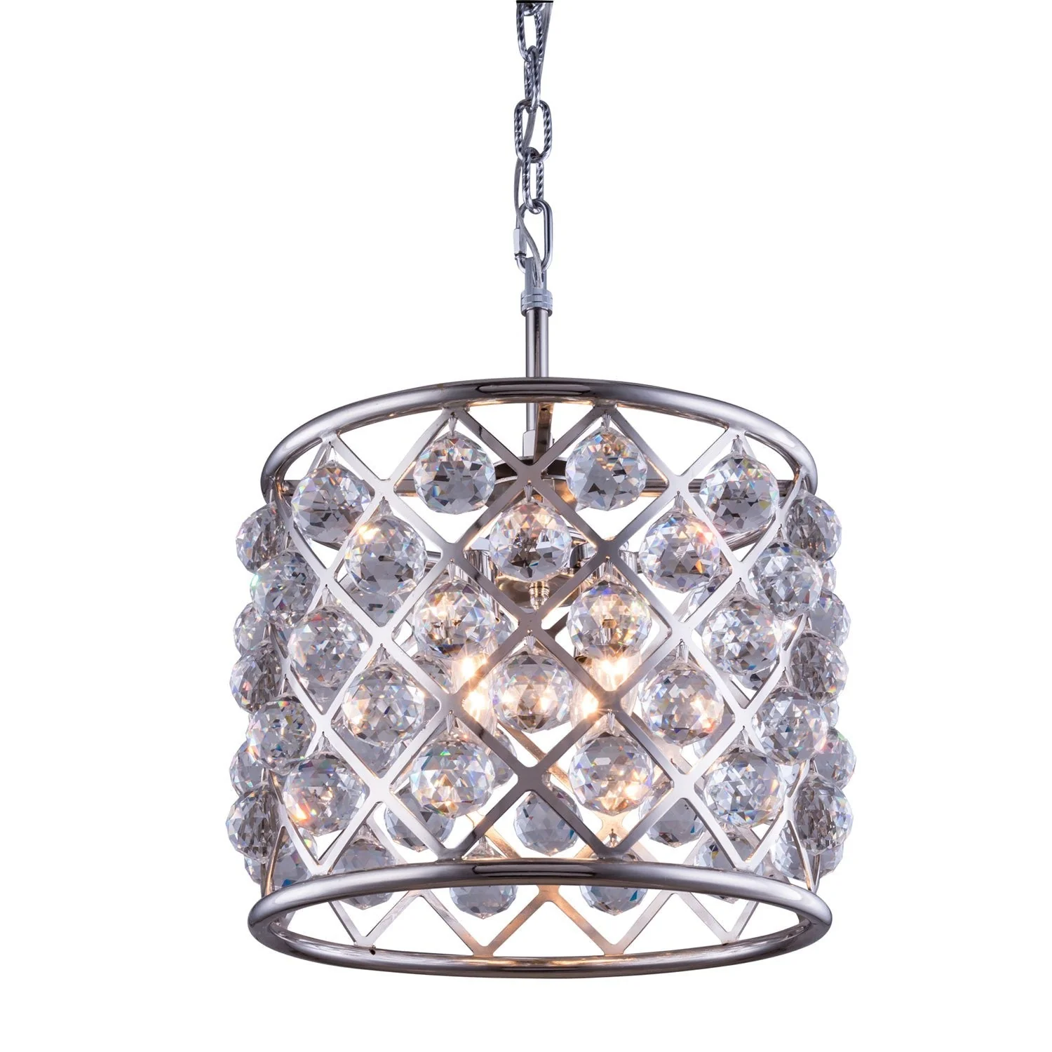 Madison Polished Nickel Four-Light Pendant with Royal Cut Clear Crystals - Image 1