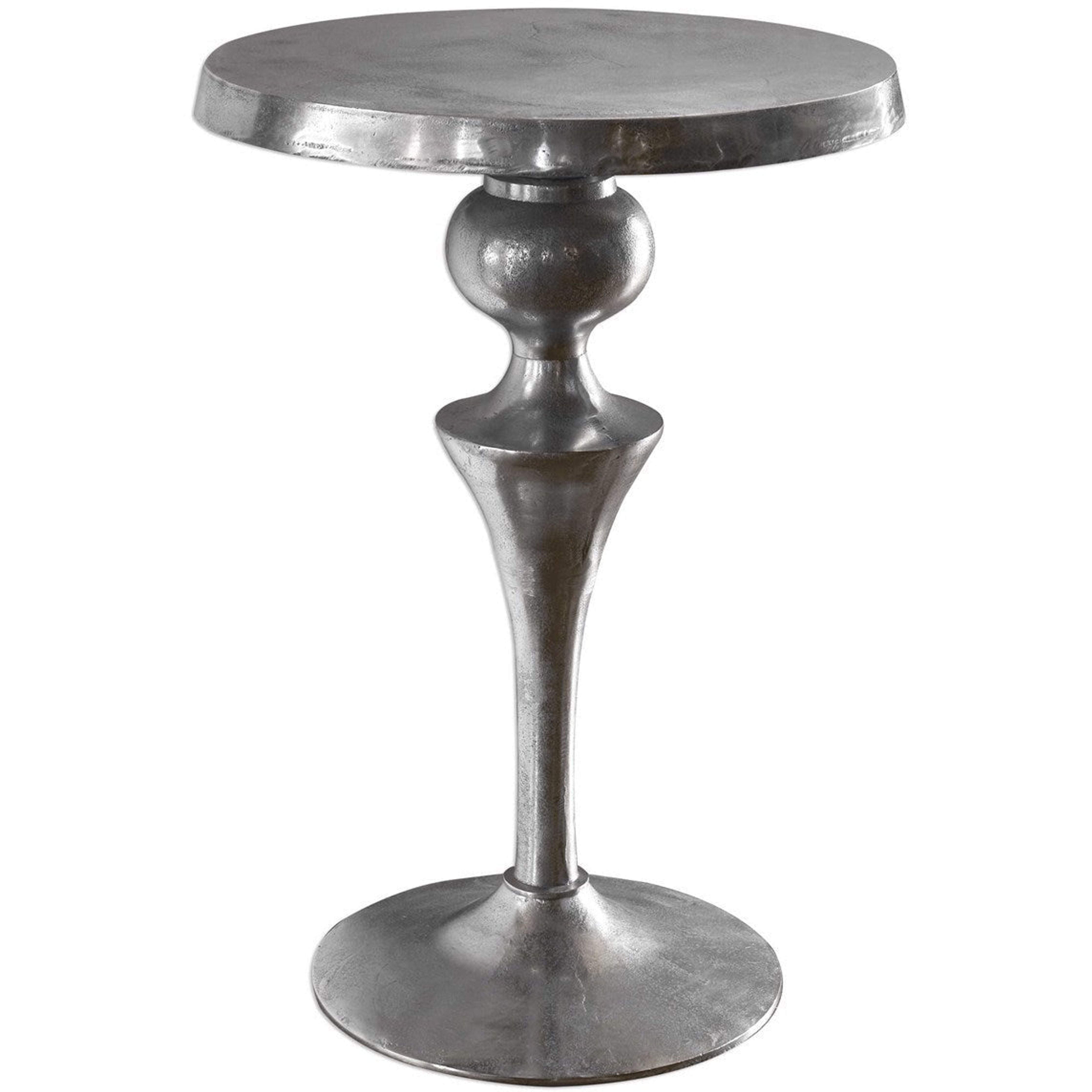 Uttermost Noland Antiqued Nickel Round Accent Table - Image 2