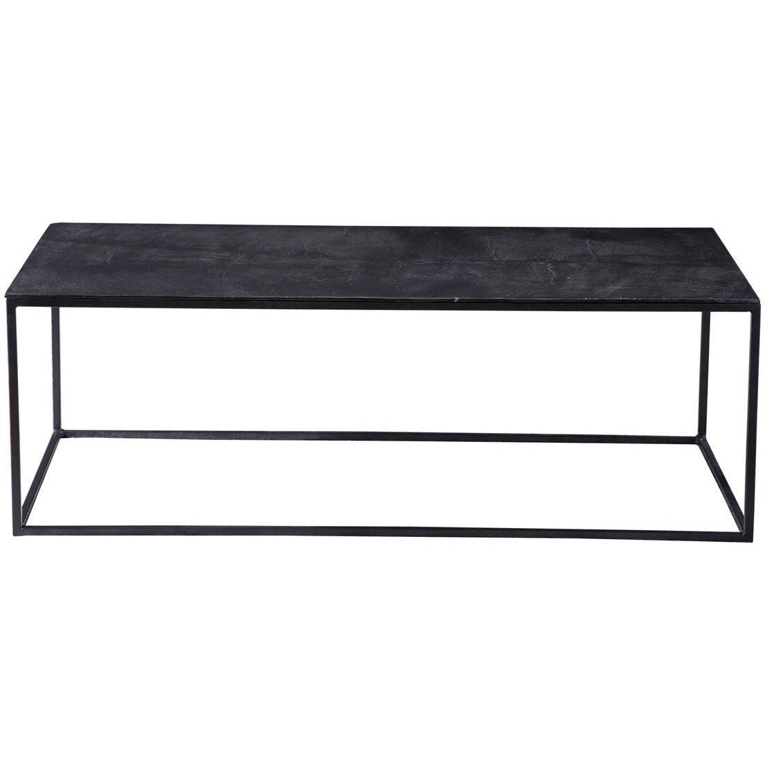 Uttermost Coreene Antiqued Bronze With Aged Black Iron Modern Coffee Table - Image 3