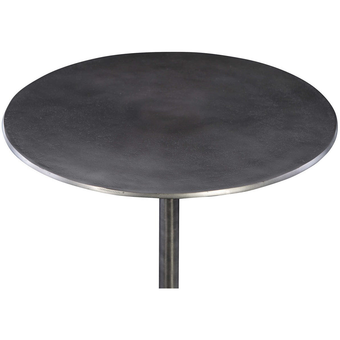 Uttermost Beacon Antiqued Nickel Round Modern Accent Table - Image 3