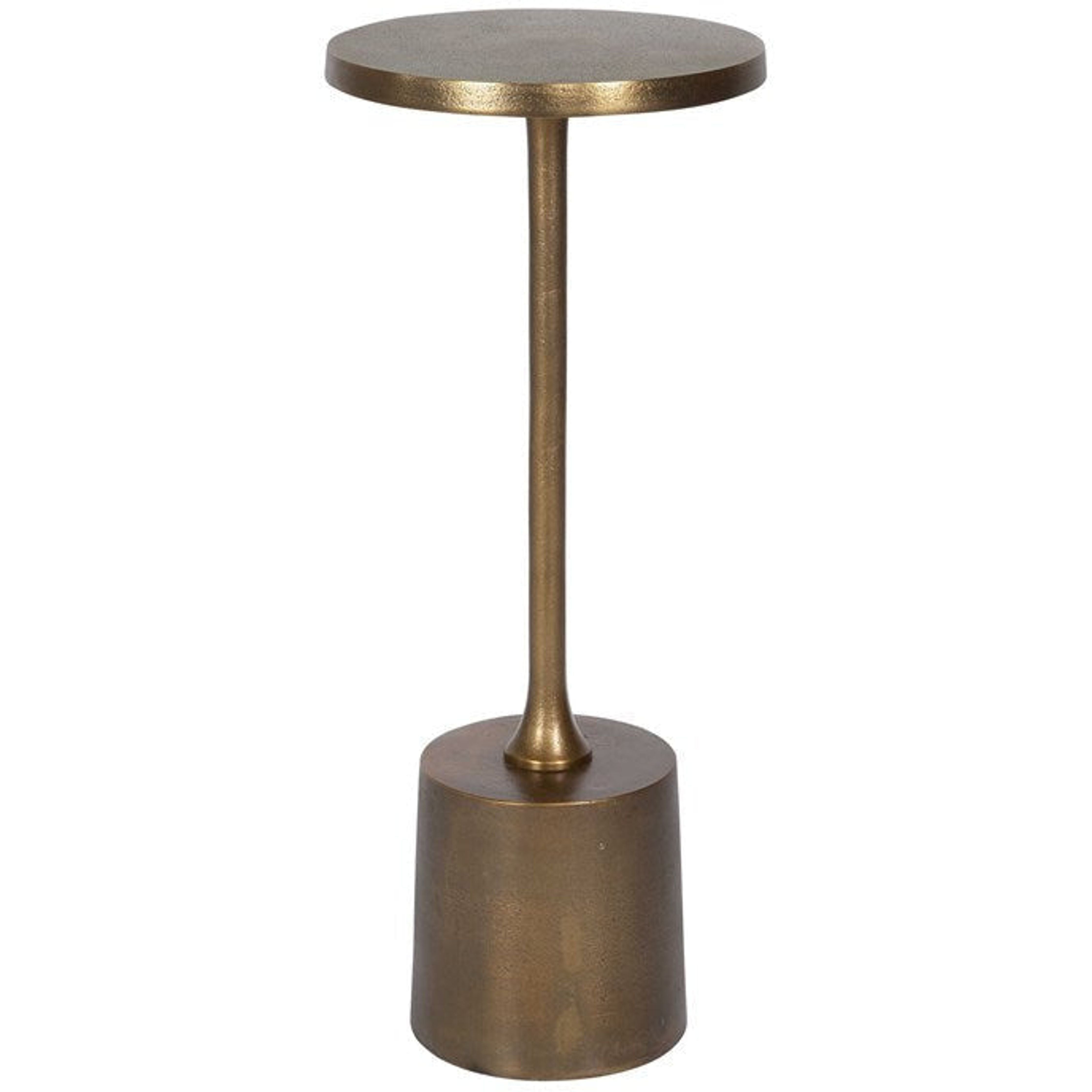 Uttermost Sanaga Antiqued Gold Modern Round Drink Table - Image 3