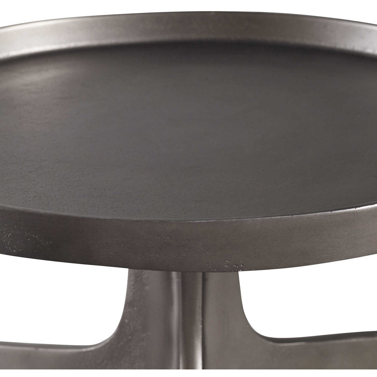 Uttermost Kenna Textured Nickel Modern Accent Table - Image 3