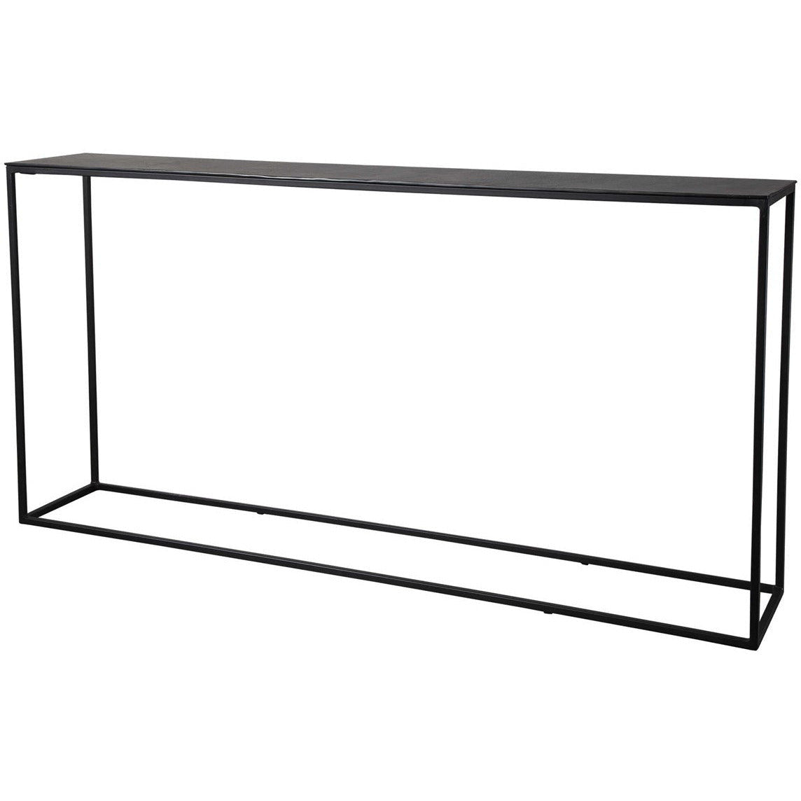Uttermost Coreene Antiqued Bronze With Aged Black Iron Large Modern Console Table - Image 3