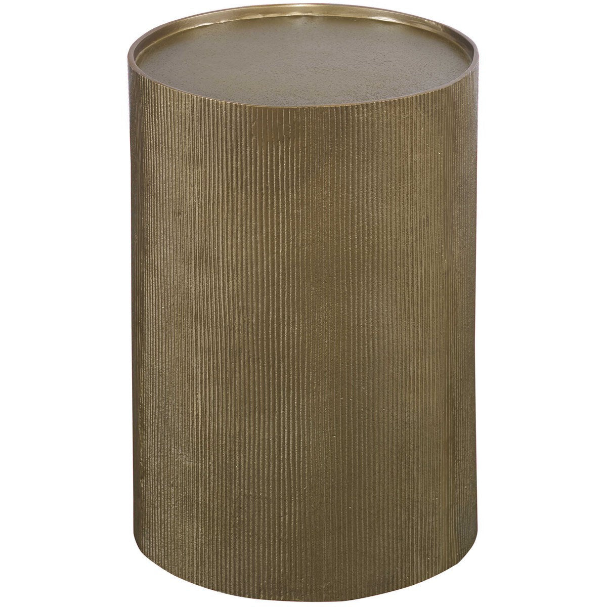 Uttermost Adrina Antiqued Gold Round Modern Accent Table - Image 2