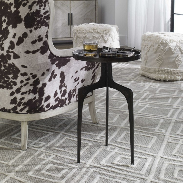 Uttermost Kenna Antique Bronze Modern Accent Table - Image 1