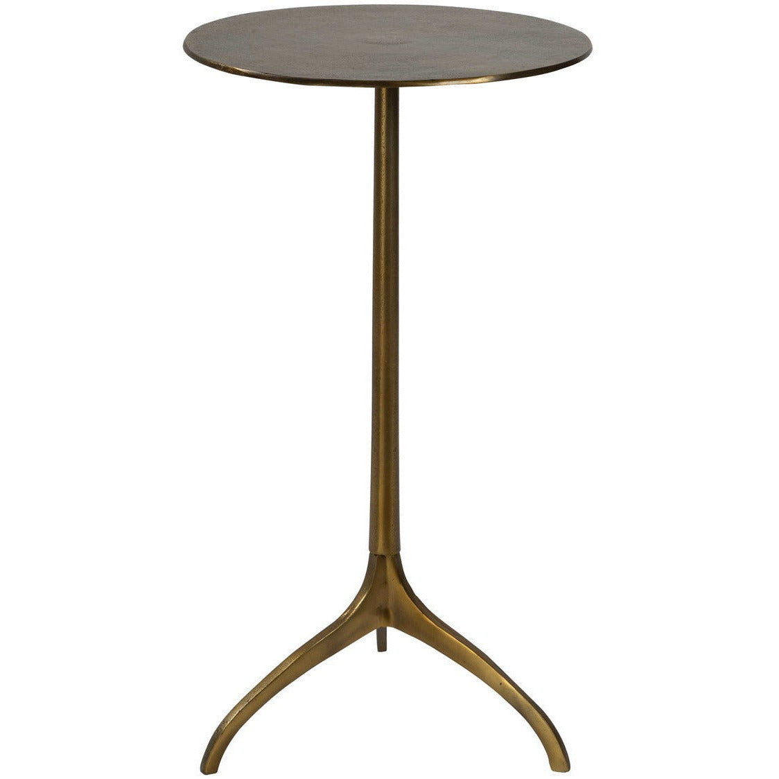 Uttermost Beacon Antiqued Gold Modern Round Accent Table - Image 2