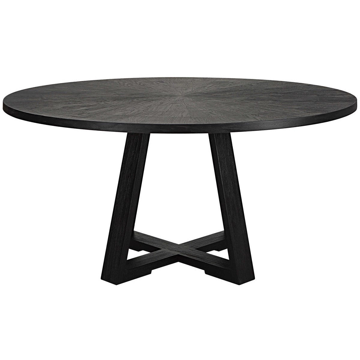 Uttermost Gidran Charcoal Black Wood 60” Round Dining Table - Image 2