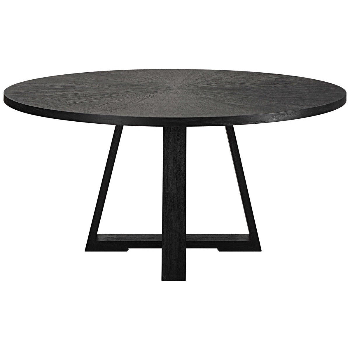 Uttermost Gidran Charcoal Black Wood 60” Round Dining Table - Image 3