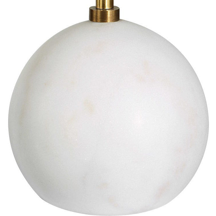 Uttermost Gimlet Brass With White Marble Modern Round Drink Table - Image 3
