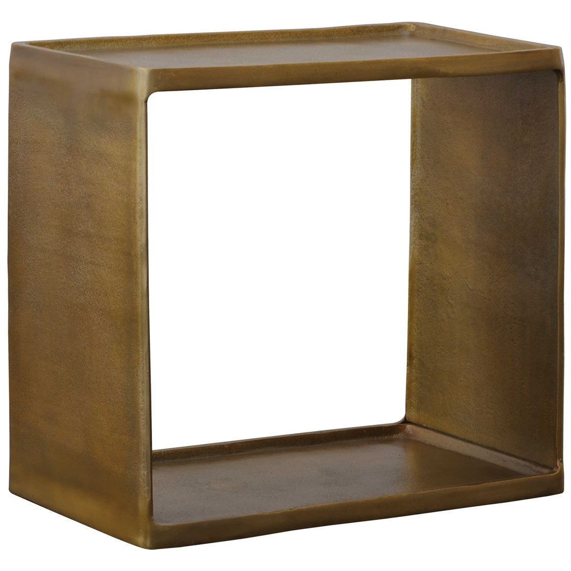Uttermost Derwent Antique Brass Modern Side Table - Image 1