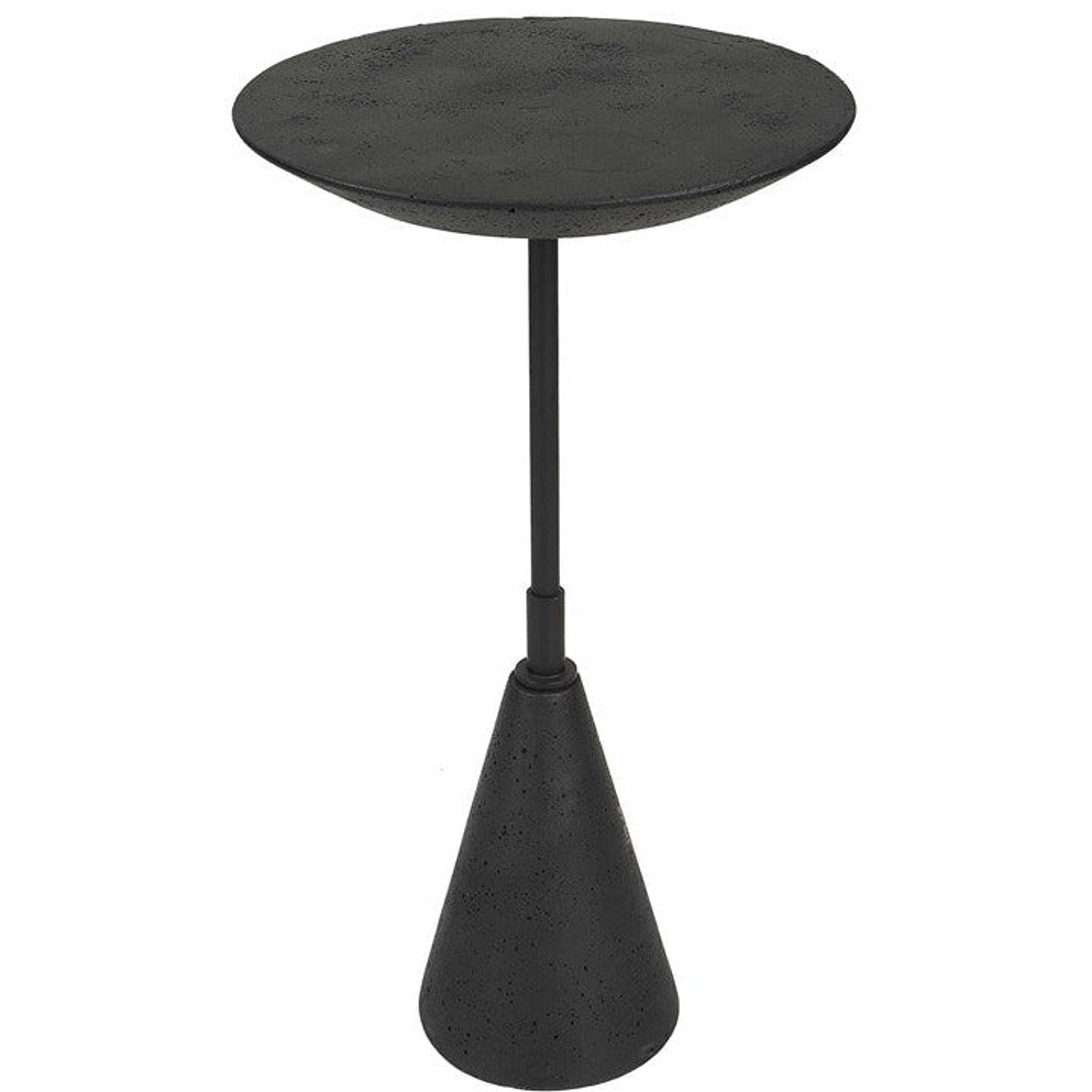 Uttermost Midnight Black Round Modern Accent Table - Image 2