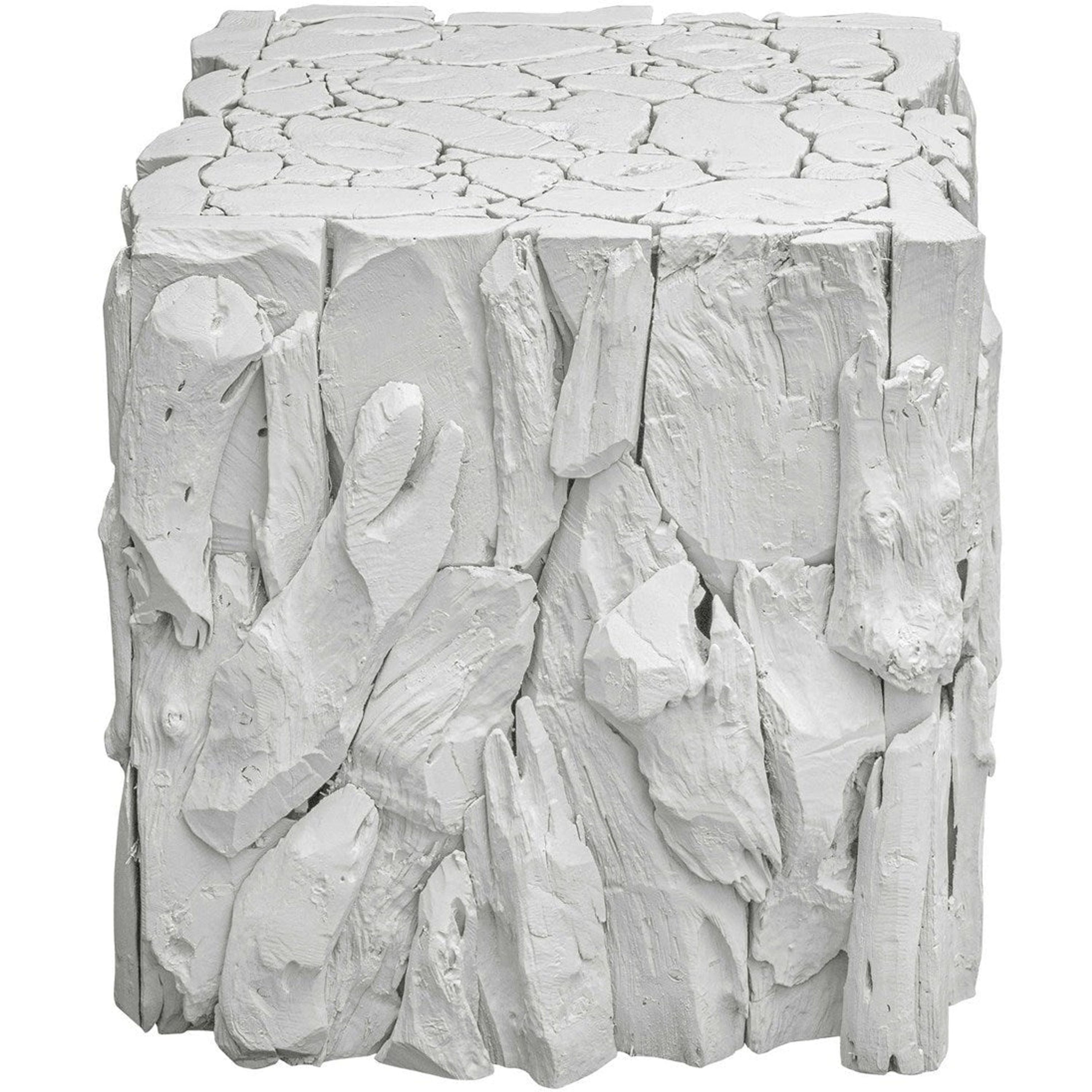 Uttermost Teak Root Whitewashed Teak Wood Organic Modern Bunching Cube Table - Image 2