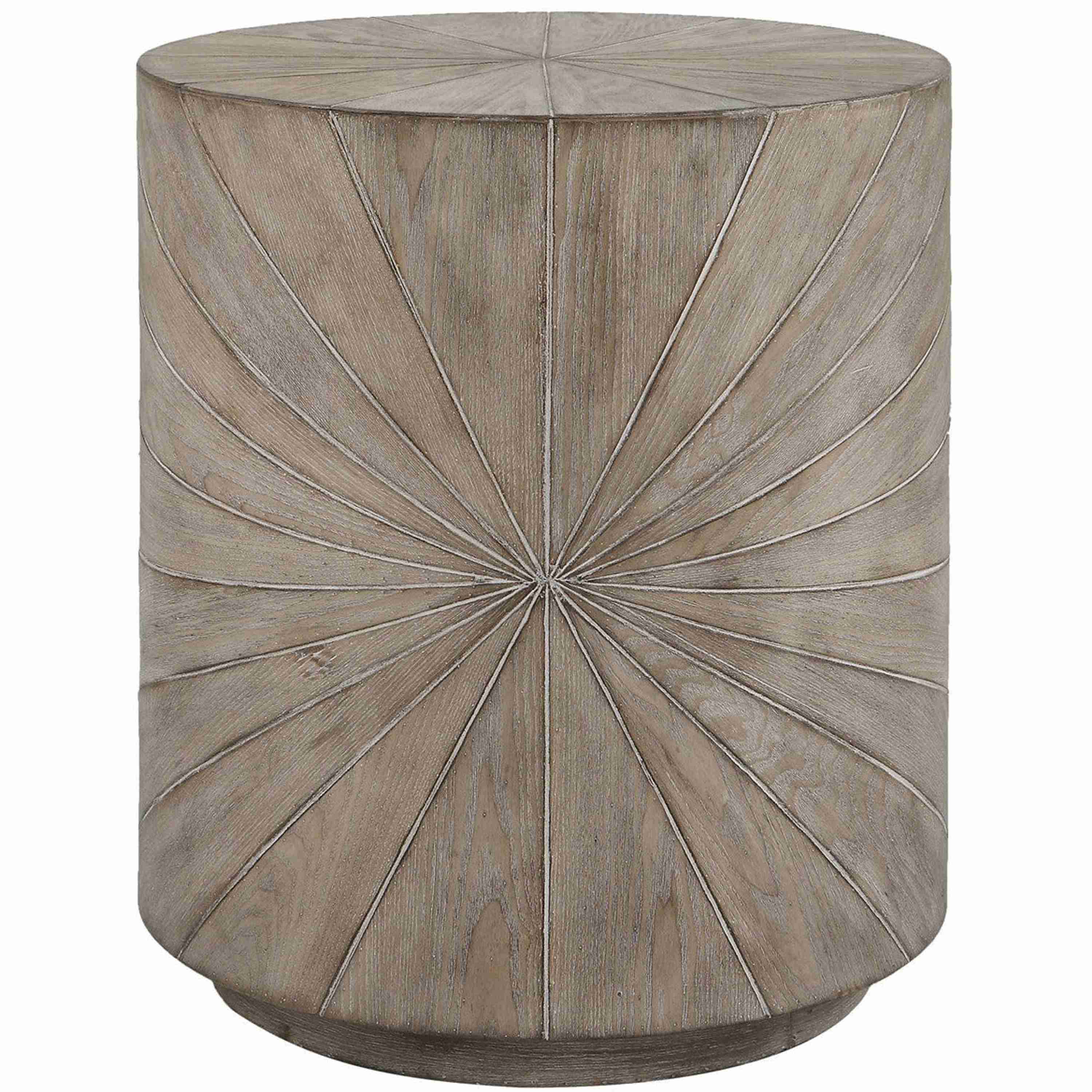 Uttermost Starshine Warm Gray Fir Wood Starburst Rustic Side Table - Image 2