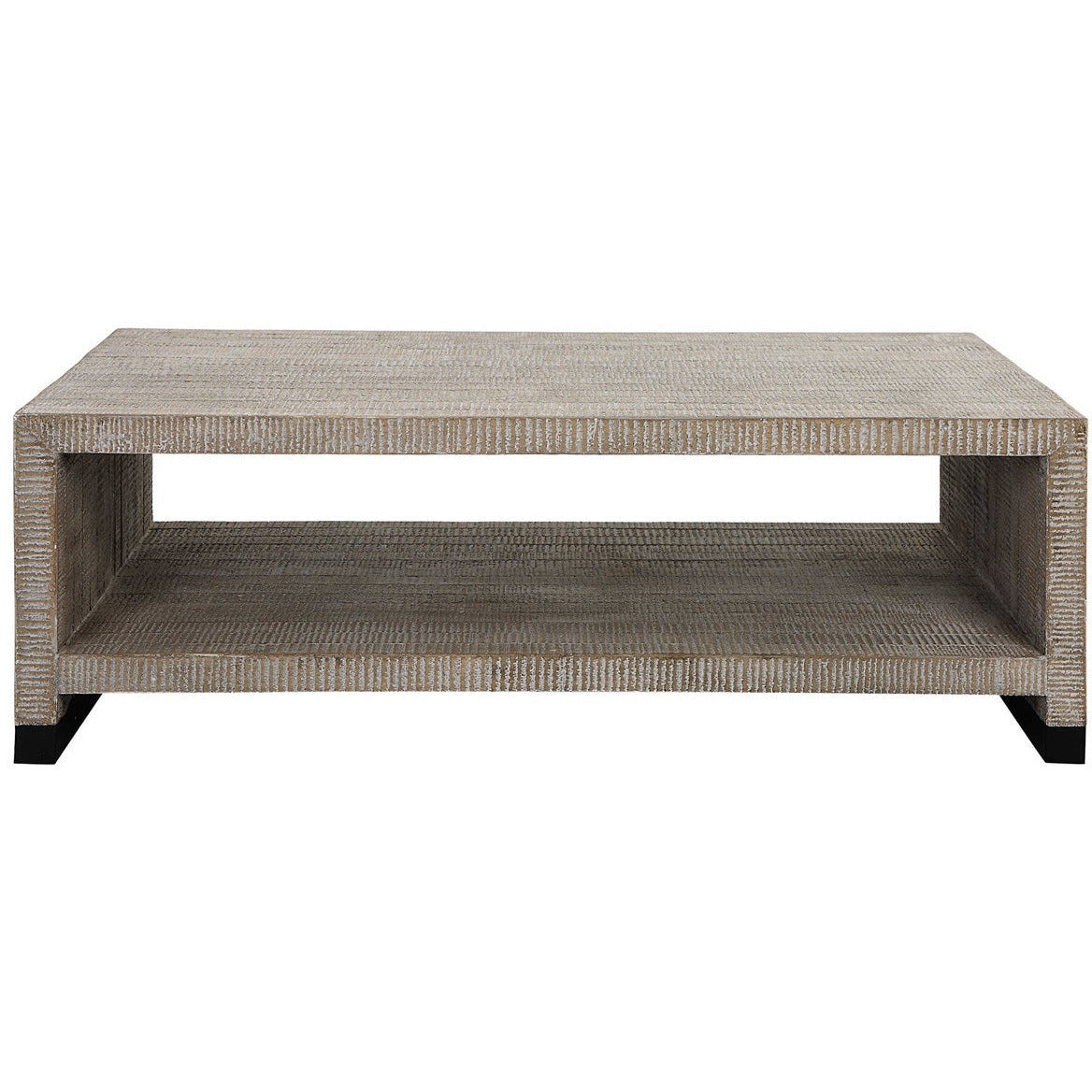 Uttermost Bosk Rustic Modern Wood Coffee Table - Image 2