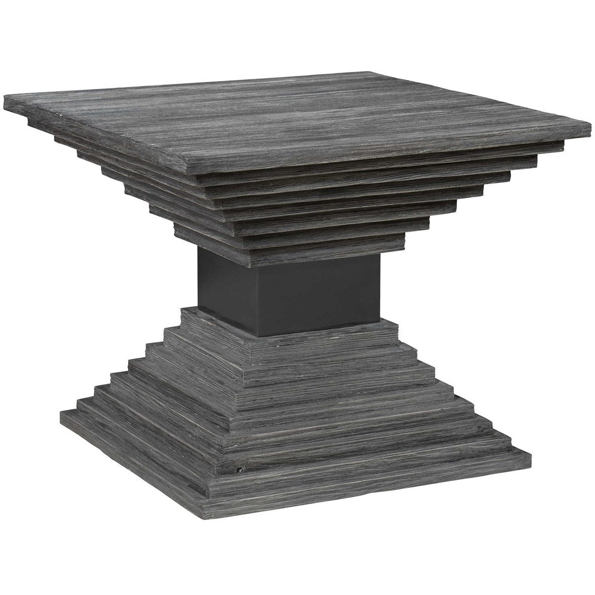 Uttermost Andes Wire Brushed Gray Geometric Modern Accent Table - Image 3